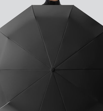 UPF50+ Windproof Large Folding Umbrella: Heavy-Duty Reinforced Frame & Sun Protection Canopy - Minimalist Outdoor Travel Umbrella for Men & Women