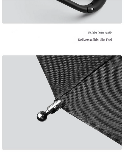 UPF50+ Windproof Large Folding Umbrella: Heavy-Duty Reinforced Frame & Sun Protection Canopy - Minimalist Outdoor Travel Umbrella for Men & Women