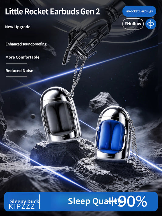 Little Rocket Noise Canceling Sleep Earplugs: Ultra-Soft Slow Rebound Memory Foam Ear Plugs for Snoring, Sleeping, Dormitory & Travel