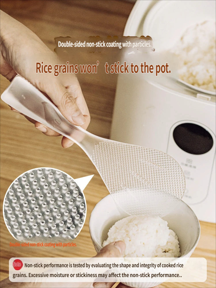 Japanese-Style Standing Non-Stick Rice Paddle: Food-Grade Heat-Resistant Meal Spoon with Double-Sided Anti-Stick Texture