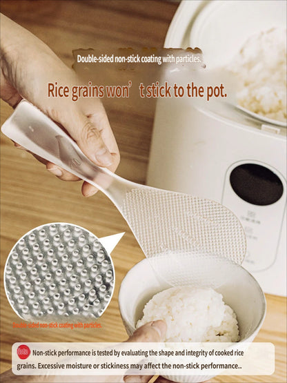 Japanese-Style Standing Non-Stick Rice Paddle: Food-Grade Heat-Resistant Meal Spoon with Double-Sided Anti-Stick Texture