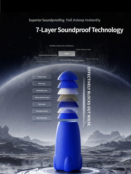 Little Rocket Noise Canceling Sleep Earplugs: Ultra-Soft Slow Rebound Memory Foam Ear Plugs for Snoring, Sleeping, Dormitory & Travel