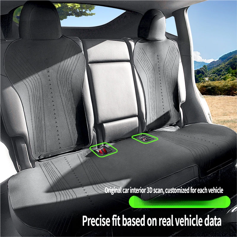 Breathable Premium Vegan Leather Protector with Original Interior Aesthetic Compatible with Tesla Model Y/ Model 3
