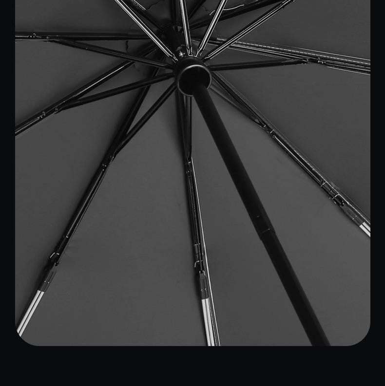UPF50+ Windproof Large Folding Umbrella: Heavy-Duty Reinforced Frame & Sun Protection Canopy - Minimalist Outdoor Travel Umbrella for Men & Women