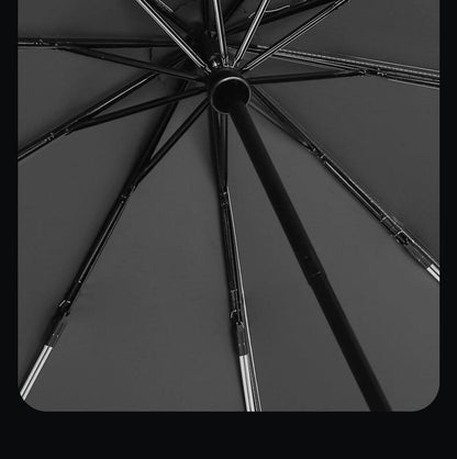 UPF50+ Windproof Large Folding Umbrella: Heavy-Duty Reinforced Frame & Sun Protection Canopy - Minimalist Outdoor Travel Umbrella for Men & Women