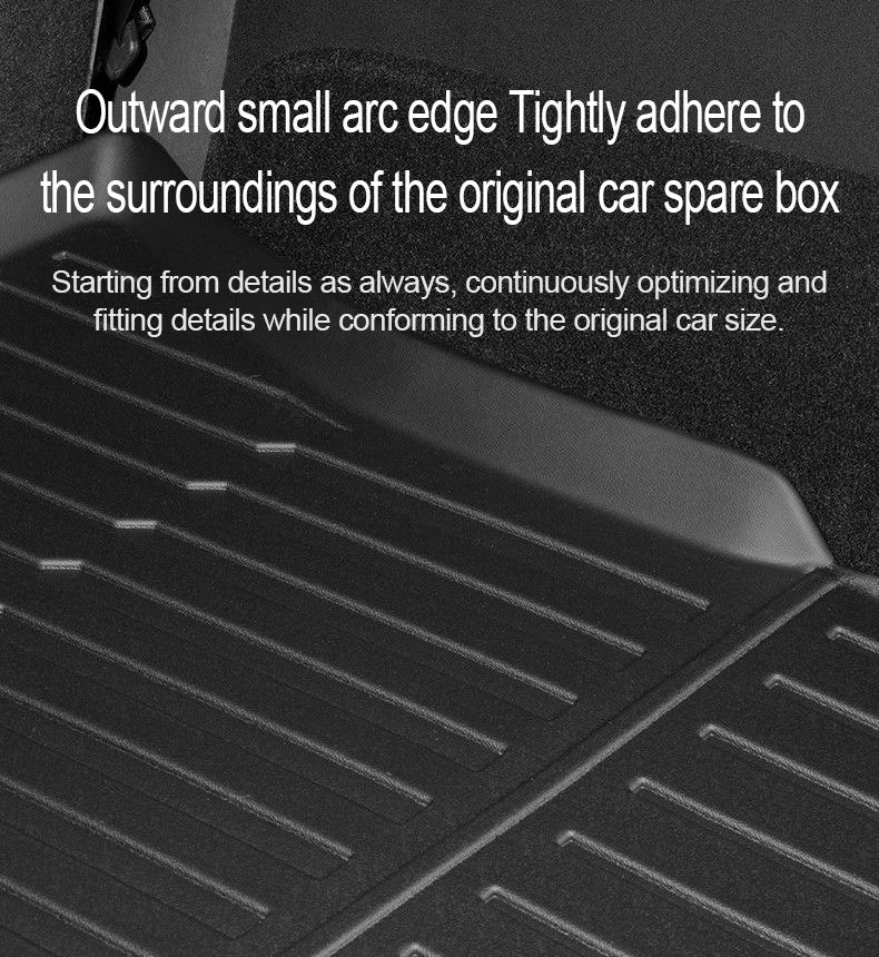 Premium TPE Floor Mats & Trunk Liner Set for 2025 Tesla Model Y (Juniper): All-Weather Custom Fit Waterproof Foot Pads & Luggage Mats