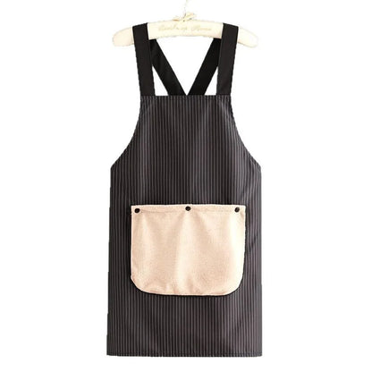 Waterproof Kitchen Apron with Removable Hand Towel: Cross-Back Anti-Fouling Cooking & Baking Bib for Home & Restaurant