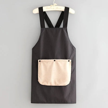Waterproof Kitchen Apron with Removable Hand Towel: Cross-Back Anti-Fouling Cooking & Baking Bib for Home & Restaurant