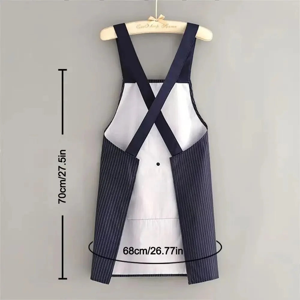 Waterproof Kitchen Apron with Removable Hand Towel: Cross-Back Anti-Fouling Cooking & Baking Bib for Home & Restaurant