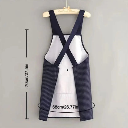 Waterproof Kitchen Apron with Removable Hand Towel: Cross-Back Anti-Fouling Cooking & Baking Bib for Home & Restaurant