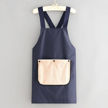 Waterproof Kitchen Apron with Removable Hand Towel: Cross-Back Anti-Fouling Cooking & Baking Bib for Home & Restaurant
