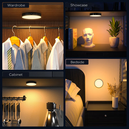 Rechargeable Touch Tap Light: Dimmable LED Night Light with Built-in 1000mAh Battery for Cabinets, Closets, Kitchen & Bedroom