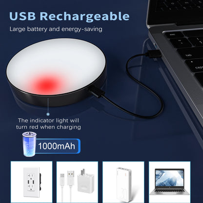 Rechargeable Touch Tap Light: Dimmable LED Night Light with Built-in 1000mAh Battery for Cabinets, Closets, Kitchen & Bedroom
