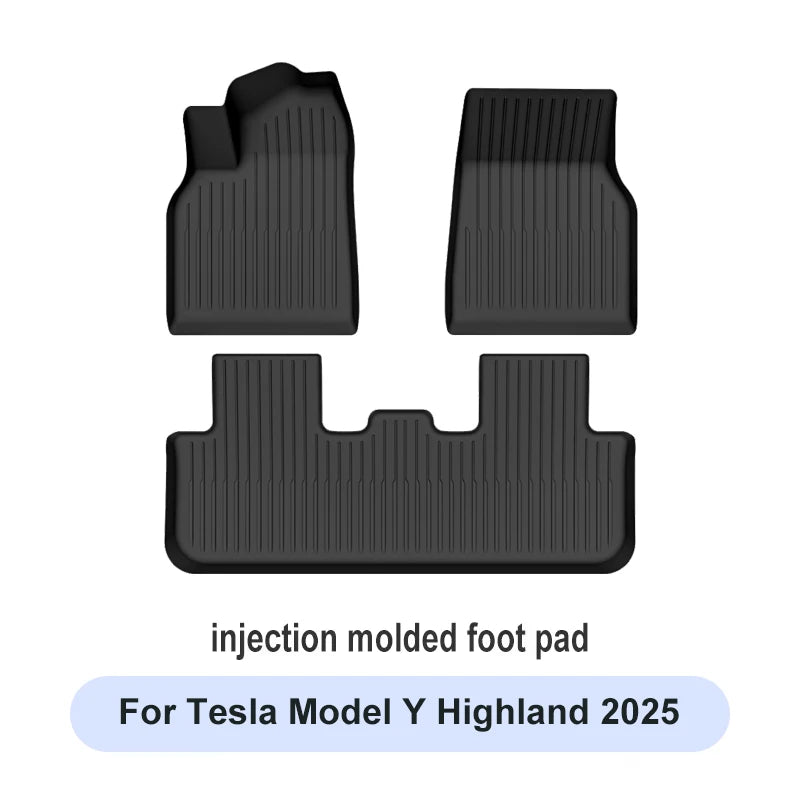 Premium TPE Floor Mats & Trunk Liner Set for 2025 Tesla Model Y (Juniper): All-Weather Custom Fit Waterproof Foot Pads & Luggage Mats