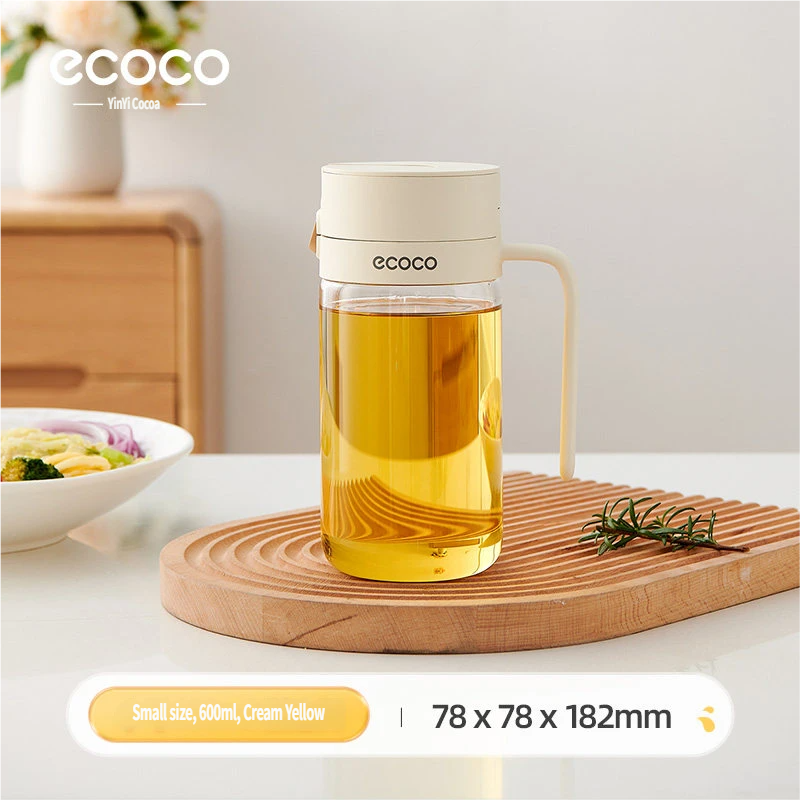Automatic Gravity Flip Oil Dispenser: Leak-Proof Food-Grade Glass Bottle with No-Drip Spout for Olive Oil, Soy Sauce & Vinegar