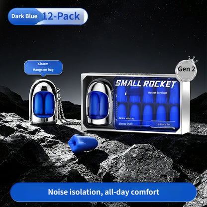 Little Rocket Noise Canceling Sleep Earplugs: Ultra-Soft Slow Rebound Memory Foam Ear Plugs for Snoring, Sleeping, Dormitory & Travel
