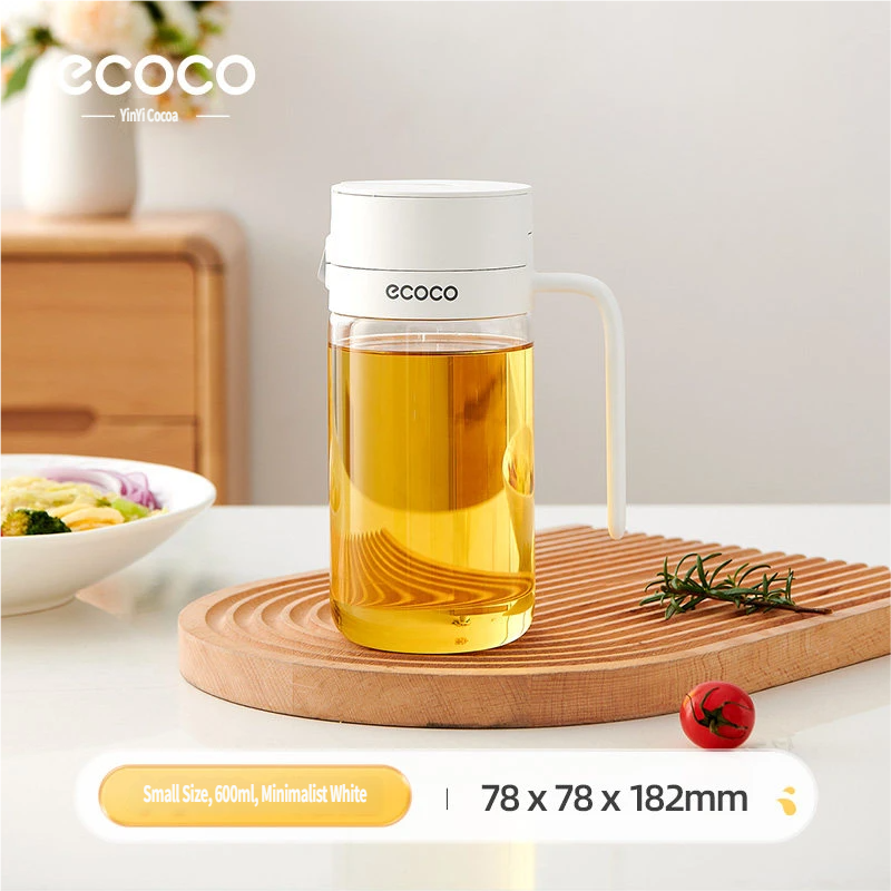 Automatic Gravity Flip Oil Dispenser: Leak-Proof Food-Grade Glass Bottle with No-Drip Spout for Olive Oil, Soy Sauce & Vinegar