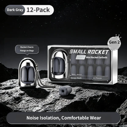 Little Rocket Noise Canceling Sleep Earplugs: Ultra-Soft Slow Rebound Memory Foam Ear Plugs for Snoring, Sleeping, Dormitory & Travel