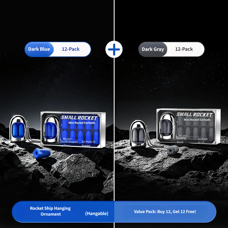 Little Rocket Noise Canceling Sleep Earplugs: Ultra-Soft Slow Rebound Memory Foam Ear Plugs for Snoring, Sleeping, Dormitory & Travel