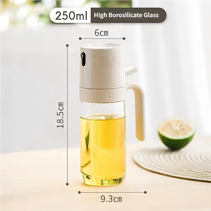 Automatic Gravity Flip Oil Dispenser: Leak-Proof Food-Grade Glass Bottle with No-Drip Spout for Olive Oil, Soy Sauce & Vinegar