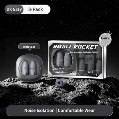 Little Rocket Noise Canceling Sleep Earplugs: Ultra-Soft Slow Rebound Memory Foam Ear Plugs for Snoring, Sleeping, Dormitory & Travel