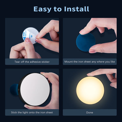 Rechargeable Touch Tap Light: Dimmable LED Night Light with Built-in 1000mAh Battery for Cabinets, Closets, Kitchen & Bedroom