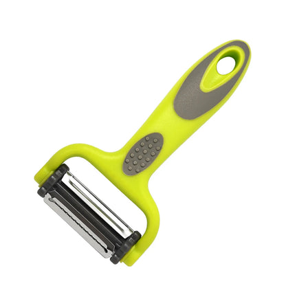 3-in-1 Multifunctional Rotary Peeler: Stainless Steel Julienne, Serrated & Standard Blades for Fruit, Vegetable & Potato Slicing
