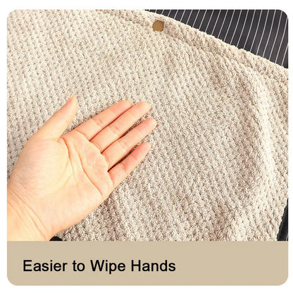 Waterproof Kitchen Apron with Removable Hand Towel: Cross-Back Anti-Fouling Cooking & Baking Bib for Home & Restaurant