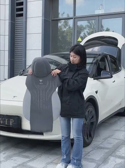 Breathable Premium Vegan Leather Protector with Original Interior Aesthetic Compatible with Tesla Model Y/ Model 3